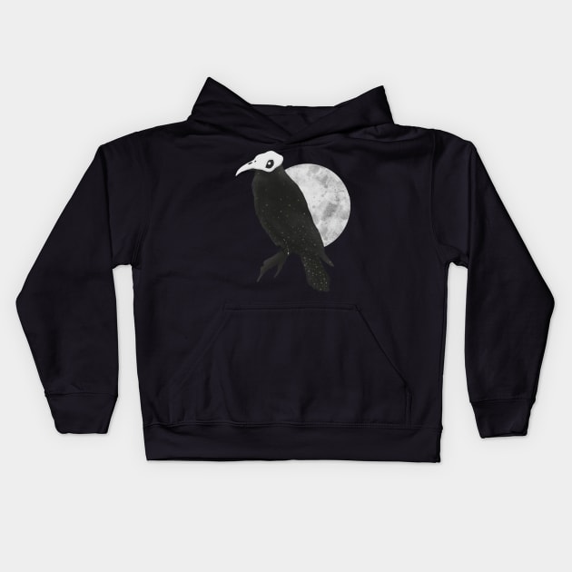 I am the raven - Black and White Kids Hoodie by tamaramilakovic